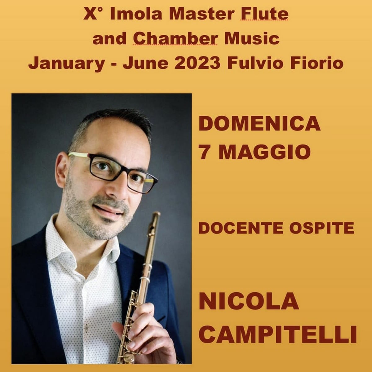 Nicola Campitelli, alla X edizione dell’Imola master flute and chamber music di Fulvio Fiorio