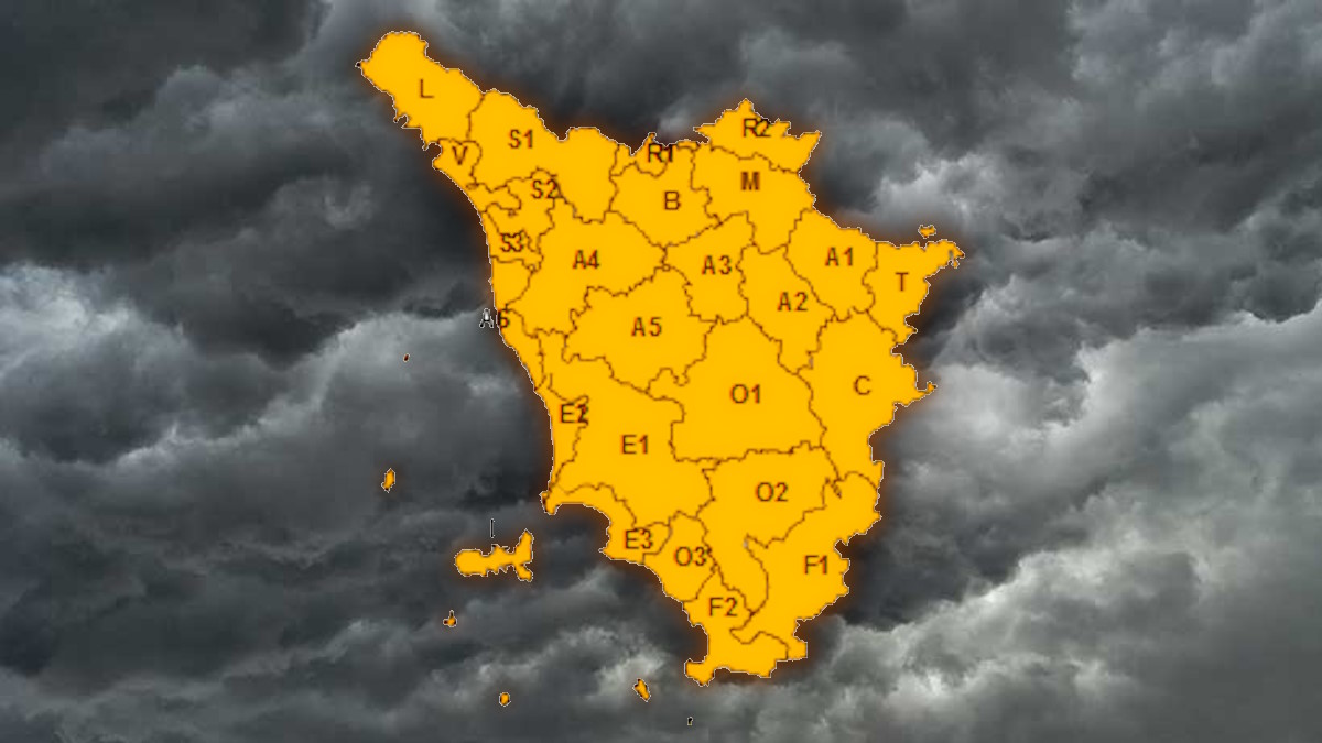 Per venerdì 30 giugno (e sabato 1 luglio) allerta meteo arancione per la Toscana