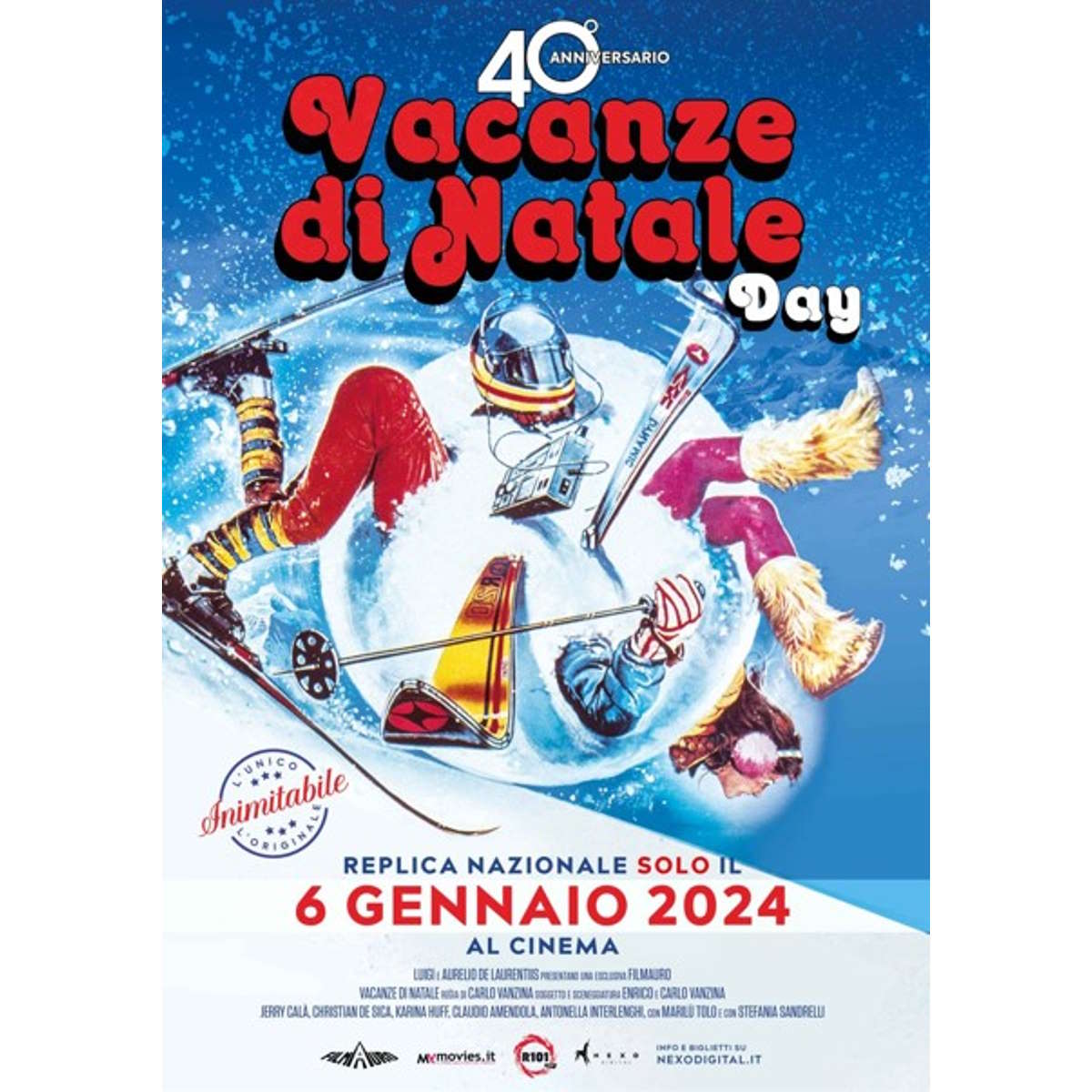 Dopo 40 anni, Vacanze Di Natale, di Carlo Vanzina, batte tutti al botteghino, con la media copia più alta d’Italia. A grande richiesta, il film ritorna, nelle sale, sabato 6 gennaio