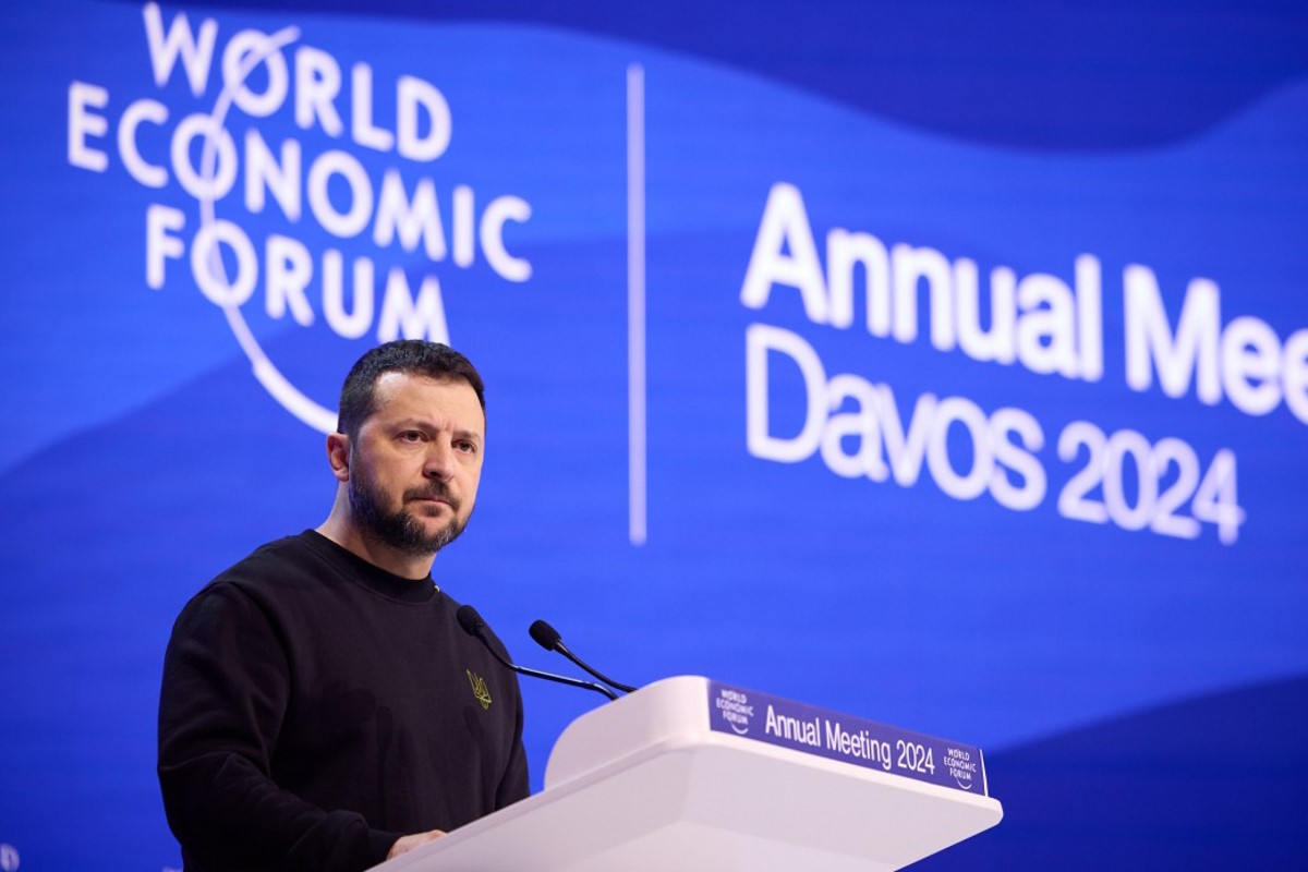Zelensky a Davos 2024 ripete il solito repertorio a cui nessuno ormai crede più