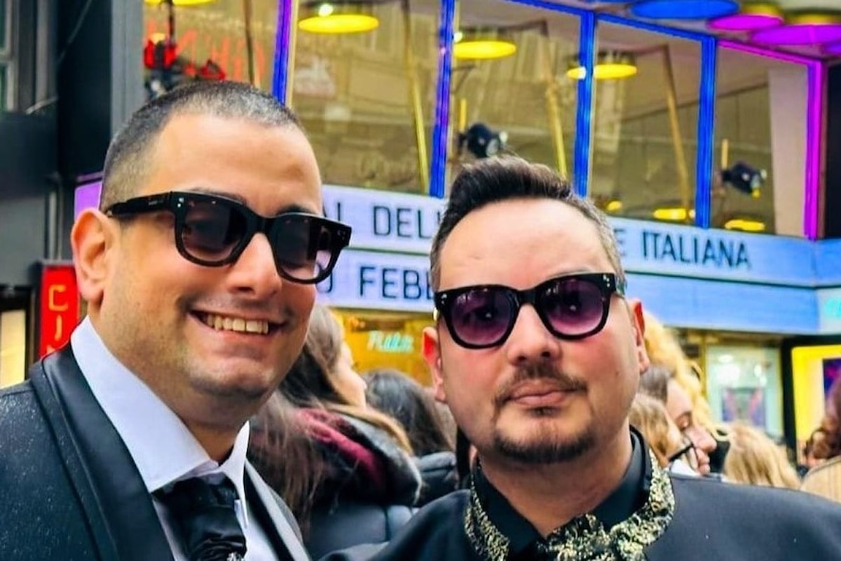 Giuseppe Cossentino e Nunzio Bellino star al Festival di Sanremo 2024 indossano l'Occhiale Vip italiano DStyle