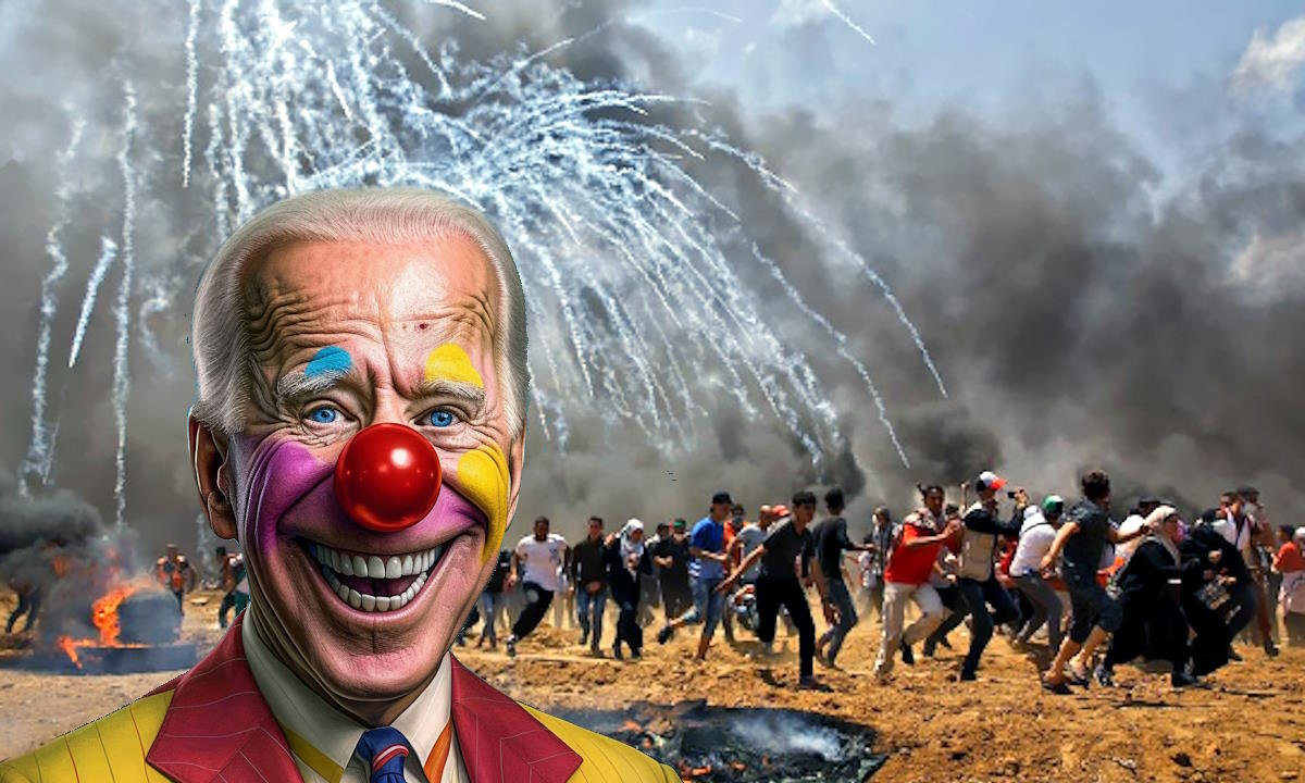 L'osceno Biden continua a supportare il genocidio dei palestinesi a Gaza con l'invio di nuove bombe a Israele