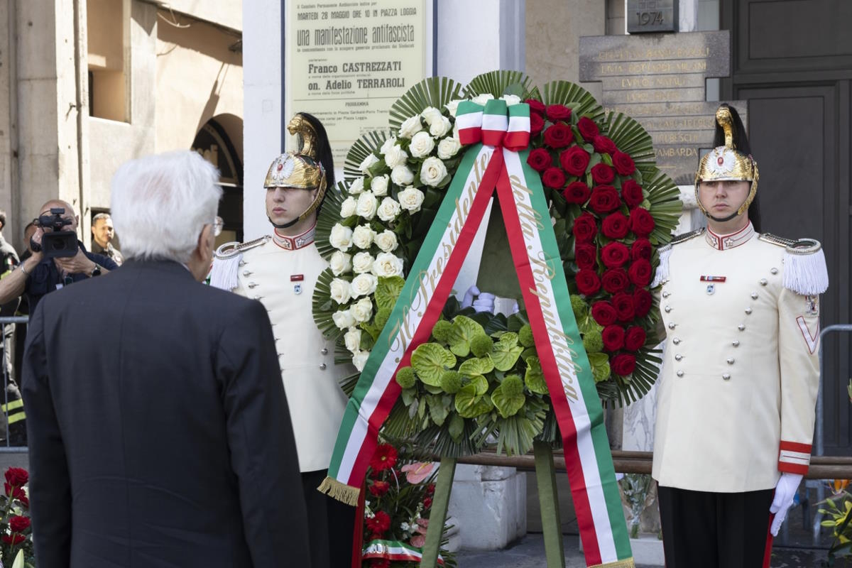 Le parole di Mattarella per il 50° anniversario della strage di Piazza della Loggia