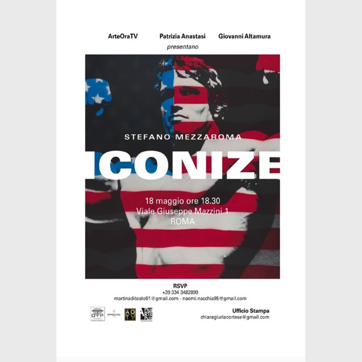 Iconize, la personale di Stefano Mezzaroma in esposizione il 18 maggio alla Galleria Patrizia Anastasi a Roma