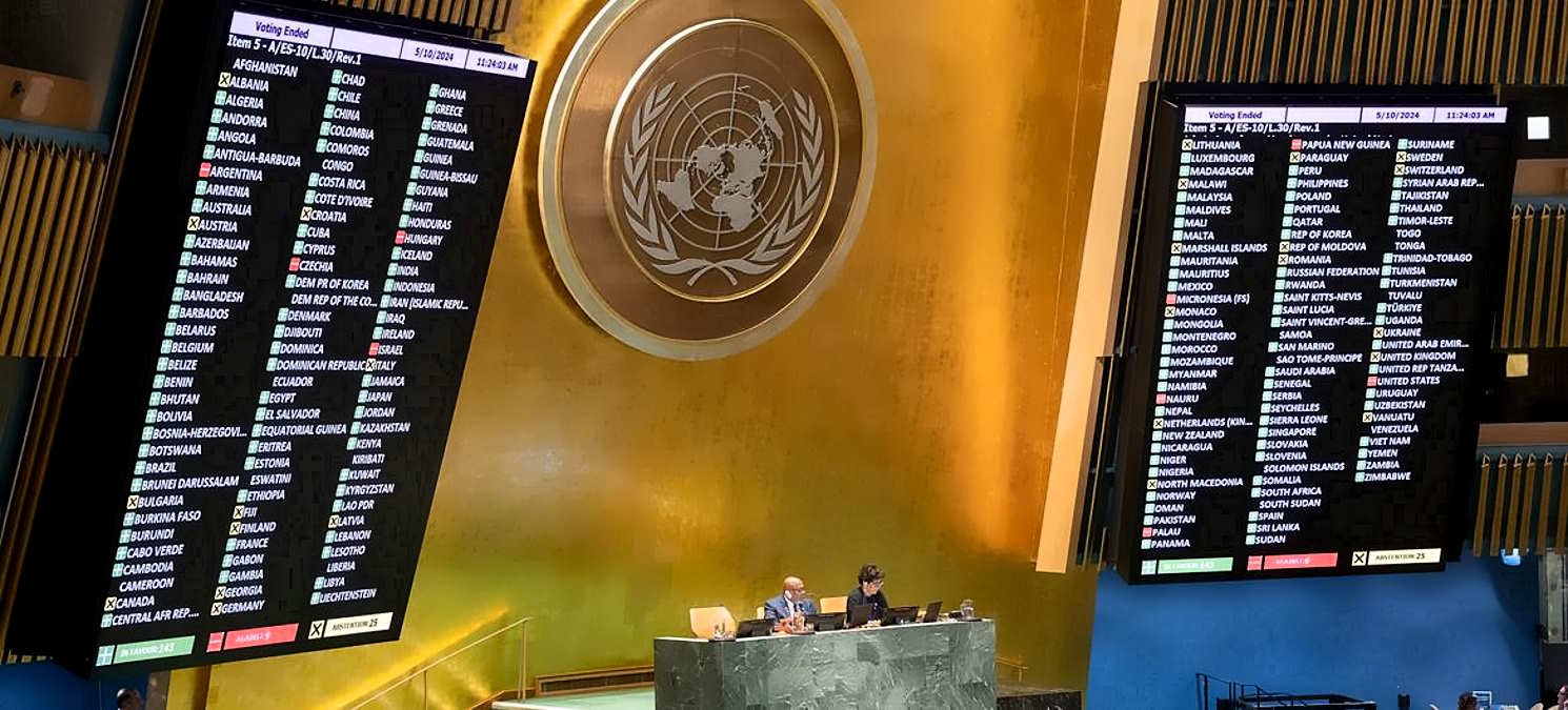 L'assemblea Generale dell'ONU potenzia i diritti della Palestina come Stato osservatore ed esorta il Consiglio di Sicurezza ad approvarne l'adesione come Stato membro