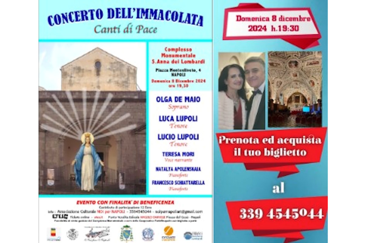 Si avvicina il Concerto dell'Immacolata 2024 di Noi per Napoli