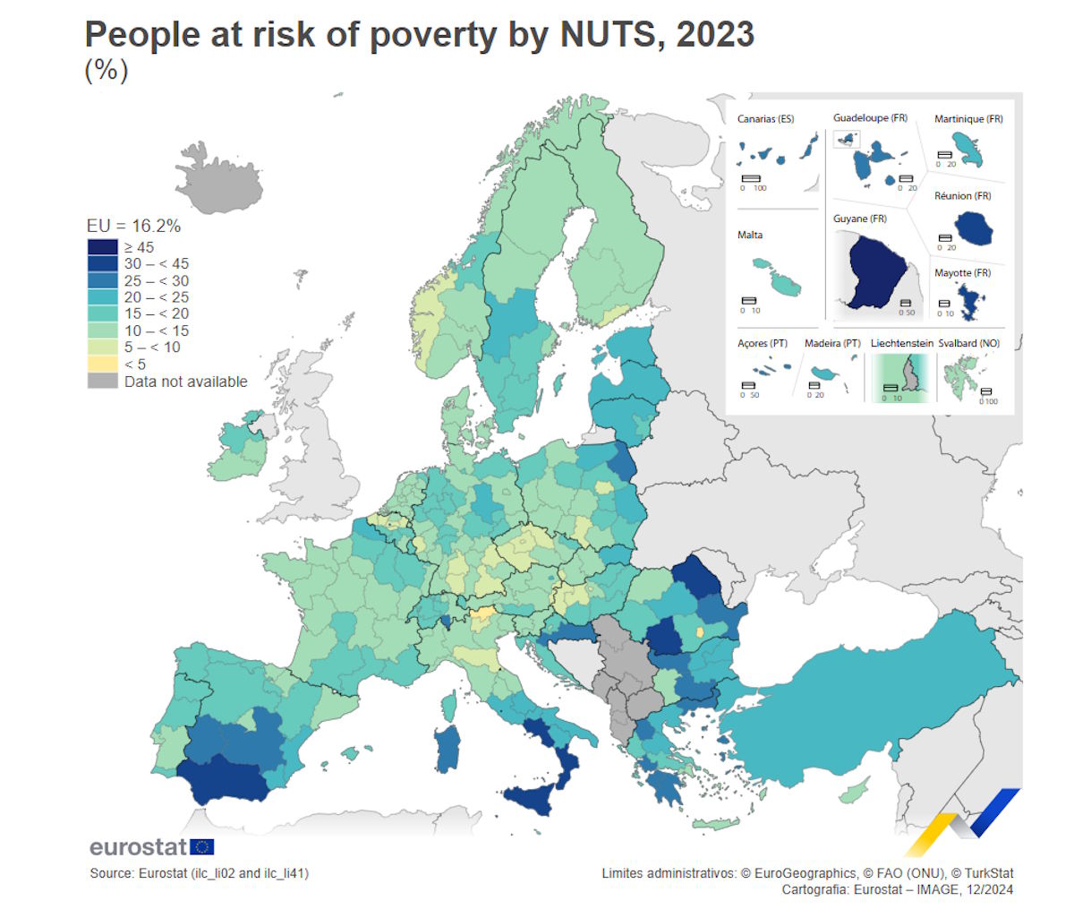 Eurostat. Sud Italia maglia nera per persone a rischio povertà