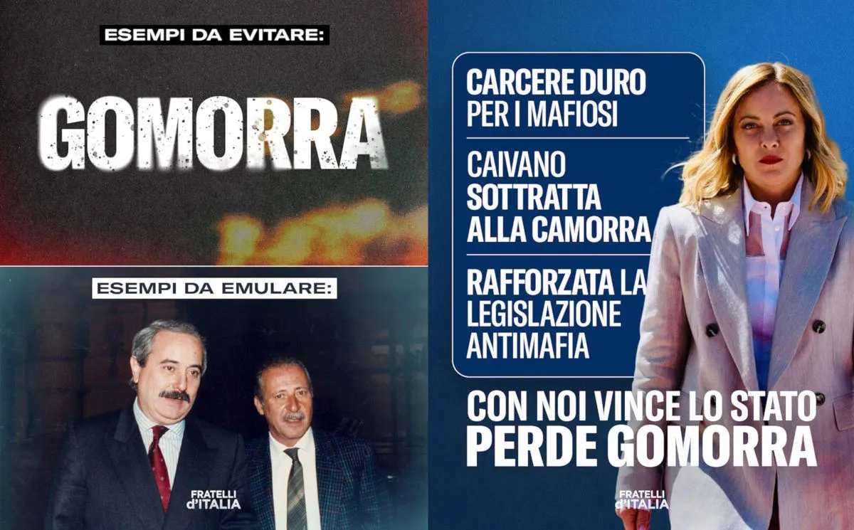 Il vero significato dell'acronimo FdI? Fonte di Idiozie. Lo hanno rivelato due manifesti...