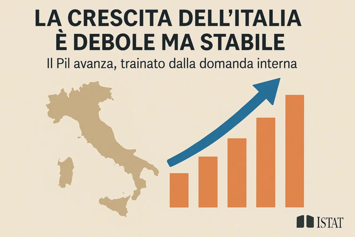 Istat: la crescita dell'Italia è debole ma stabile. Il Pil avanza, trainato dalla domanda interna