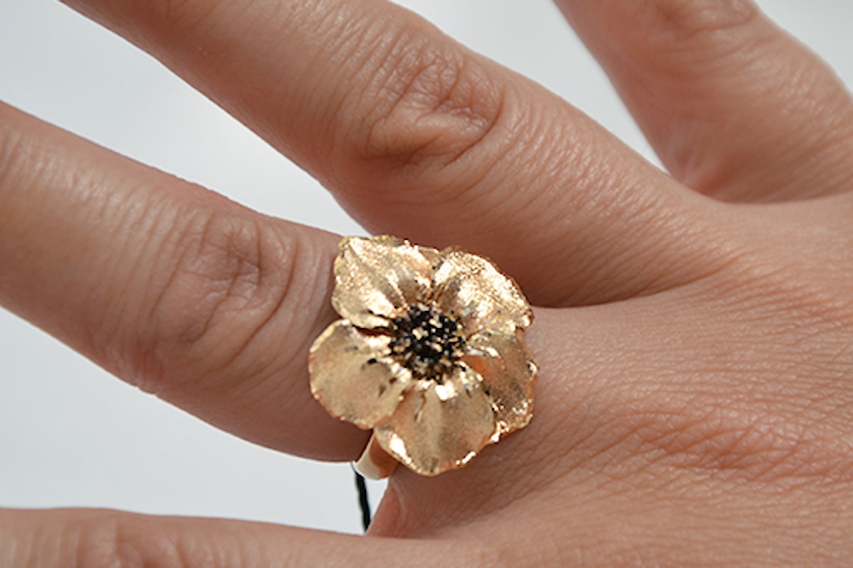 Anello oro 18 kt a forma di Pansè, per una gioiello alla moda!