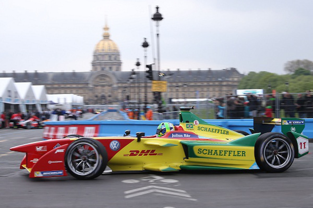 Formula E: Di Grassi, Vergne e Buemi sul podio a Parigi