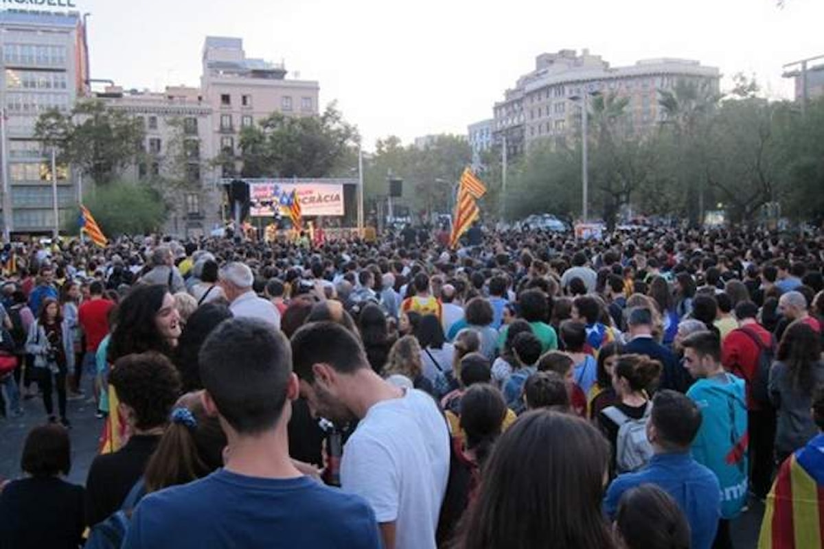 Lo sciopero degli studenti universitari a favore del Referendum in Catalogna