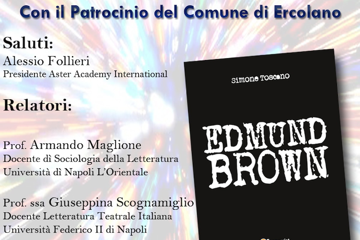 Simone Toscano presentazione del romanzo Edmund Brown ad Ercolano